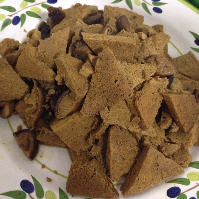 香菇烧冻豆腐
