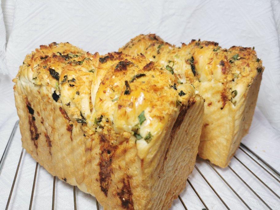 肉松香葱吐司（四种整形手法）