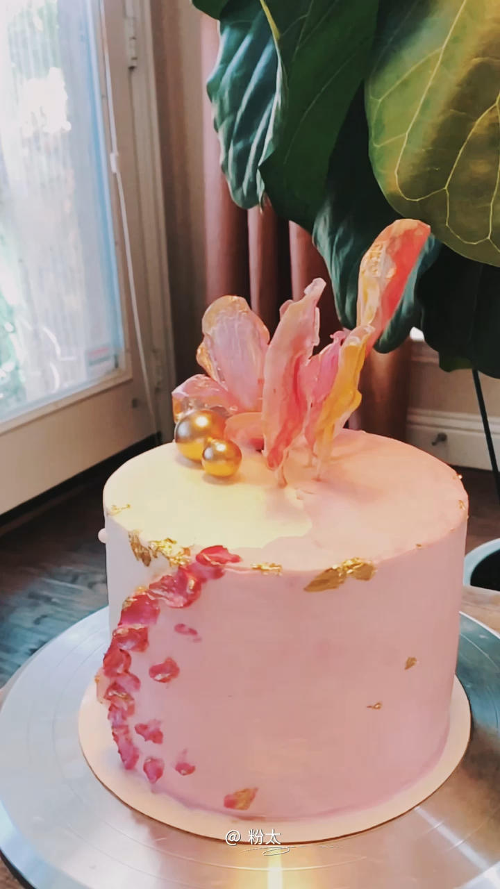 越南米纸花-生日蛋糕装饰