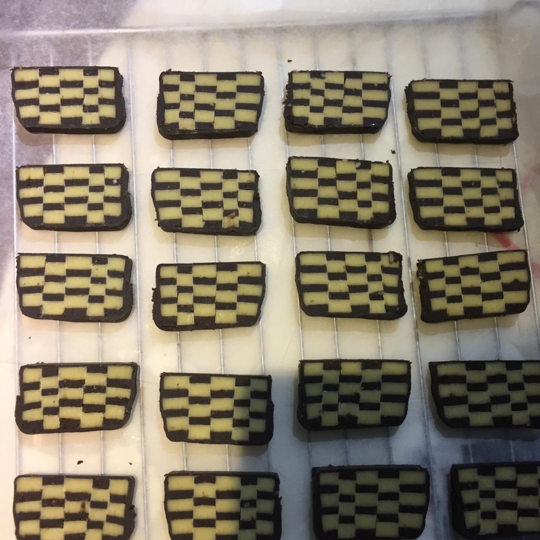 巧克力杏仁奶油棋盘饼干
