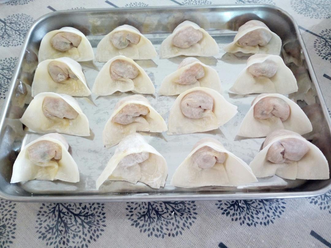 元宝馄饨的包法