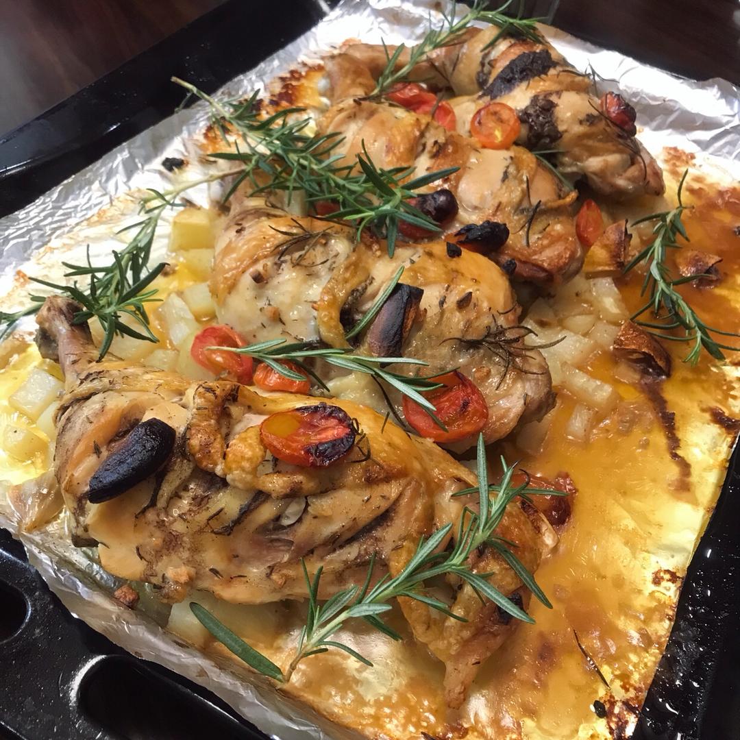 超详细 入味马杀鸡迷迭香烤鸡腿（翅）宴客必备