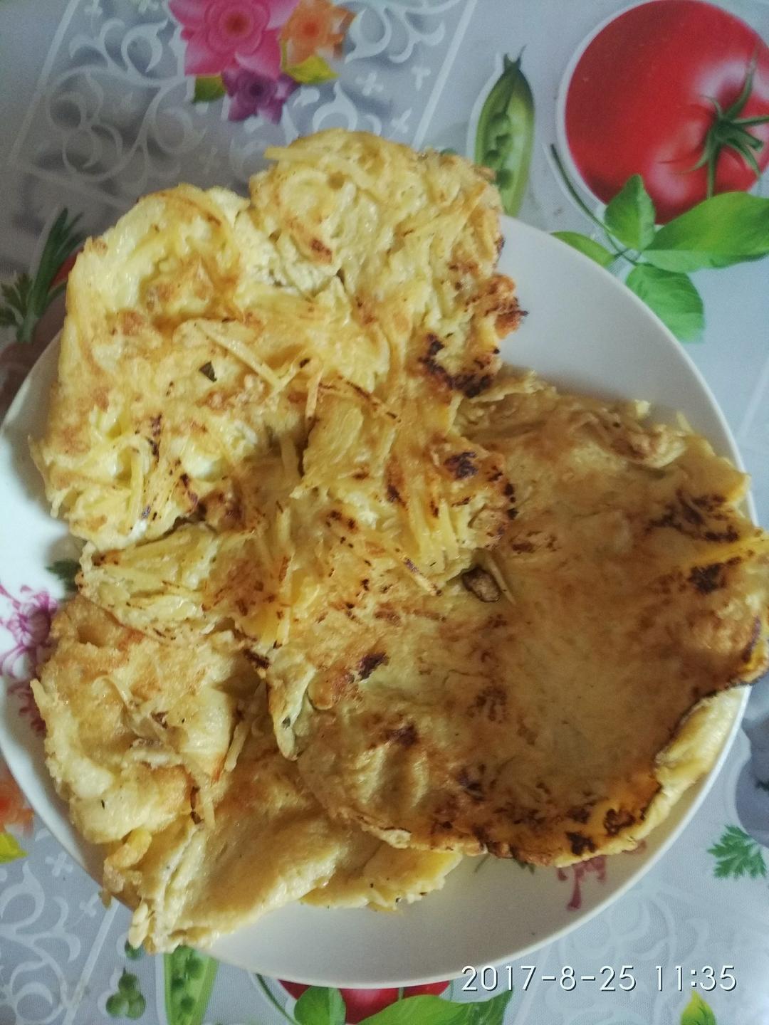 土豆丝鸡蛋饼