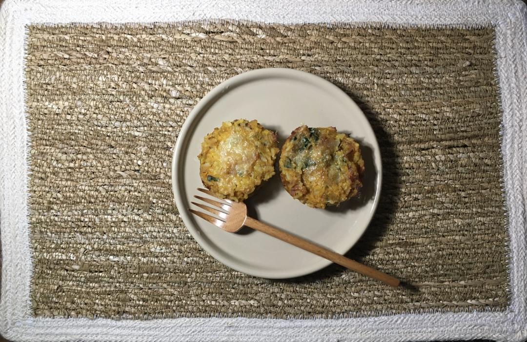 南瓜培根咸米芬——剩饭变好吃【冰箱处理机】
