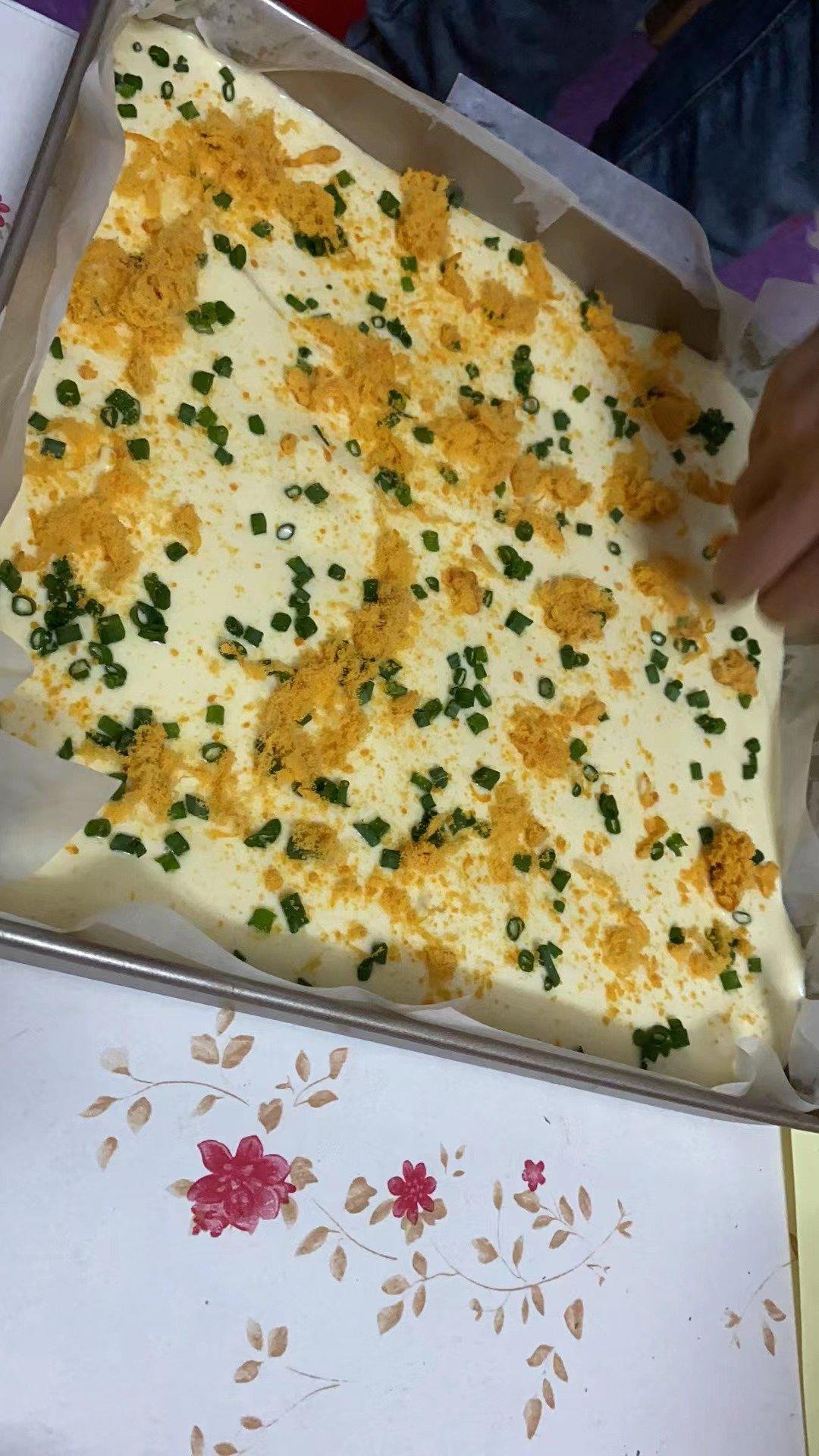 香葱肉松蛋糕卷