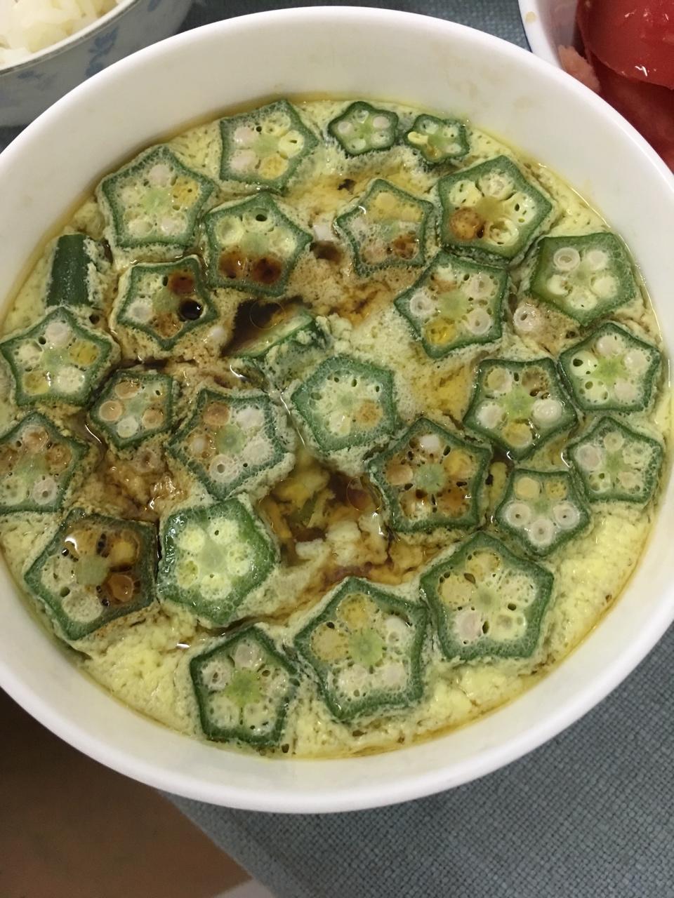 颜值控-做一朵开在碗里的花秋葵蒸水蛋