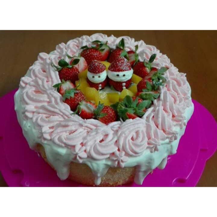 圣诞草莓雪人裸蛋糕～超简单懒人版