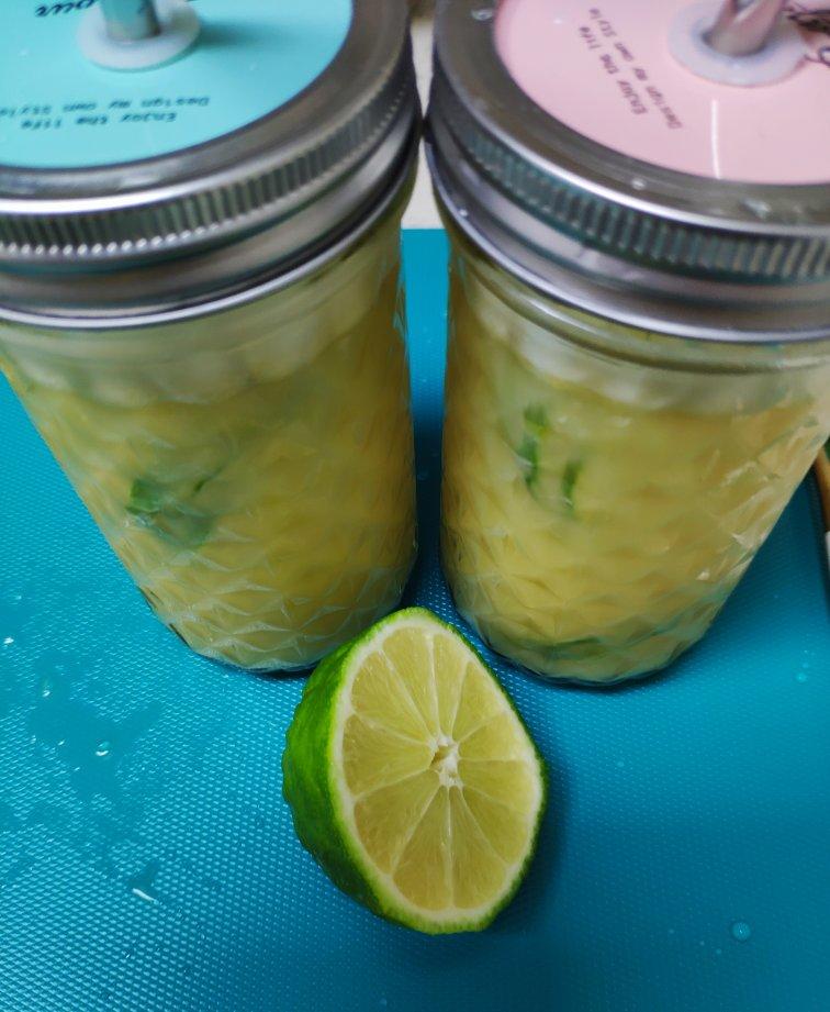 青柠/青桔百香果气泡水/夏日必备