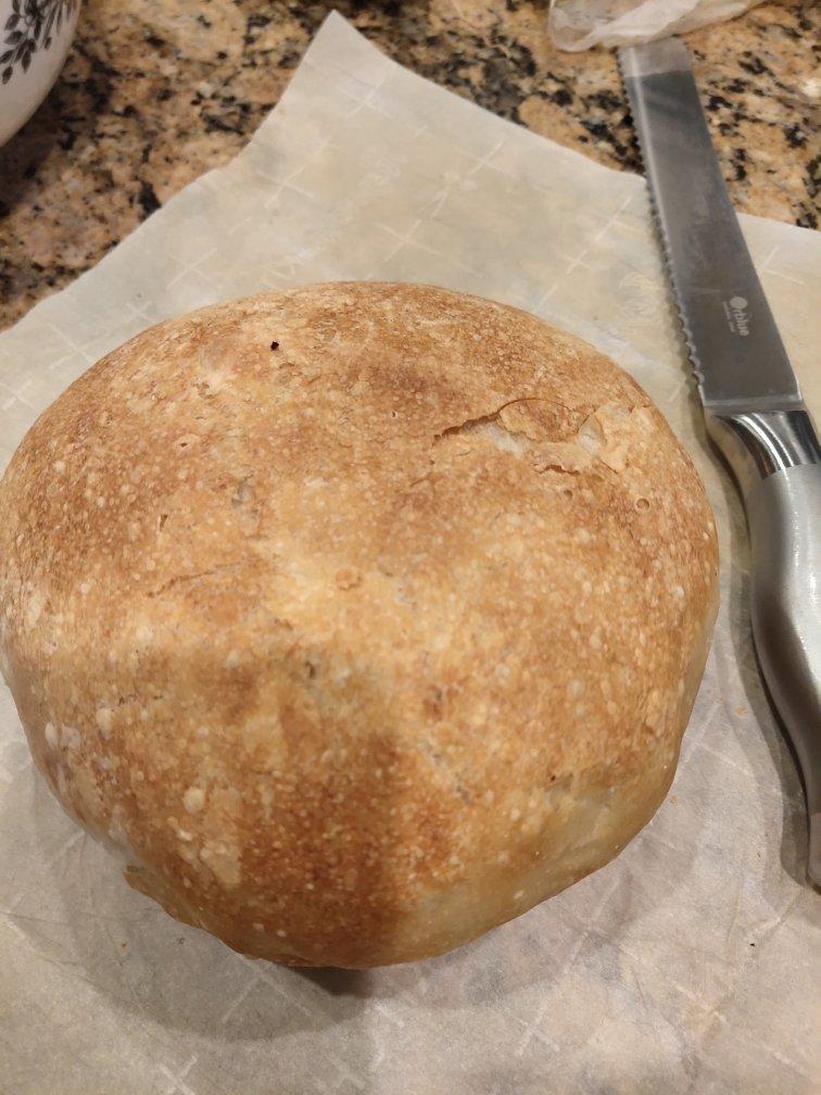 中筋面粉做波兰种欧包