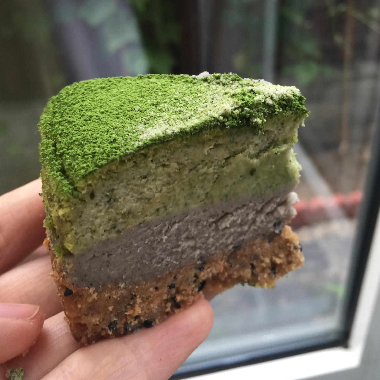 和风抹茶黑芝麻乳酪蛋糕