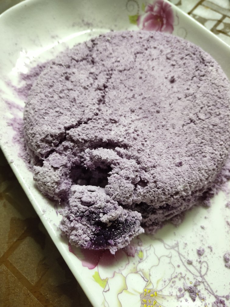减肥人士的甜品-紫薯泥松糕