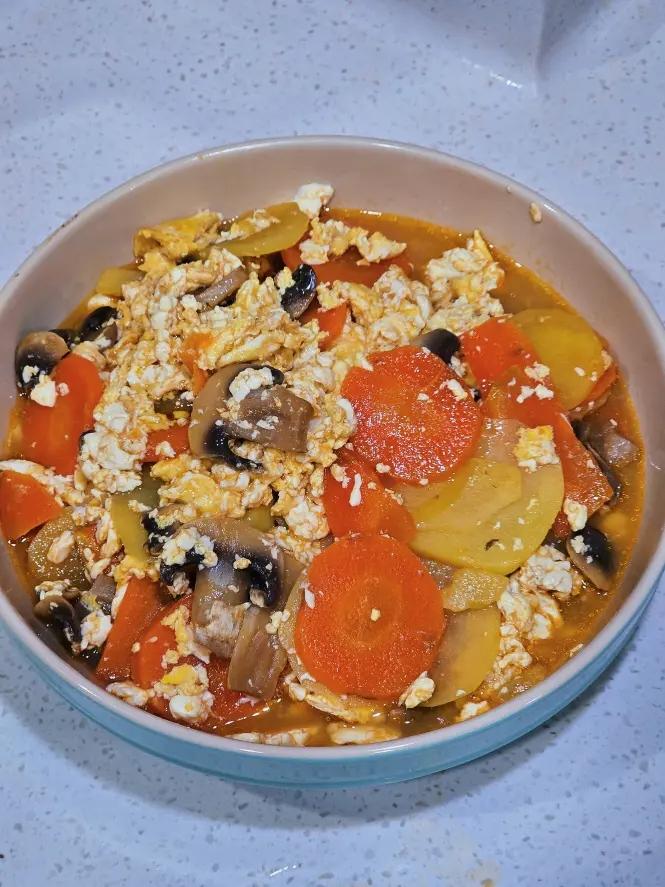 鸡蛋包豆腐