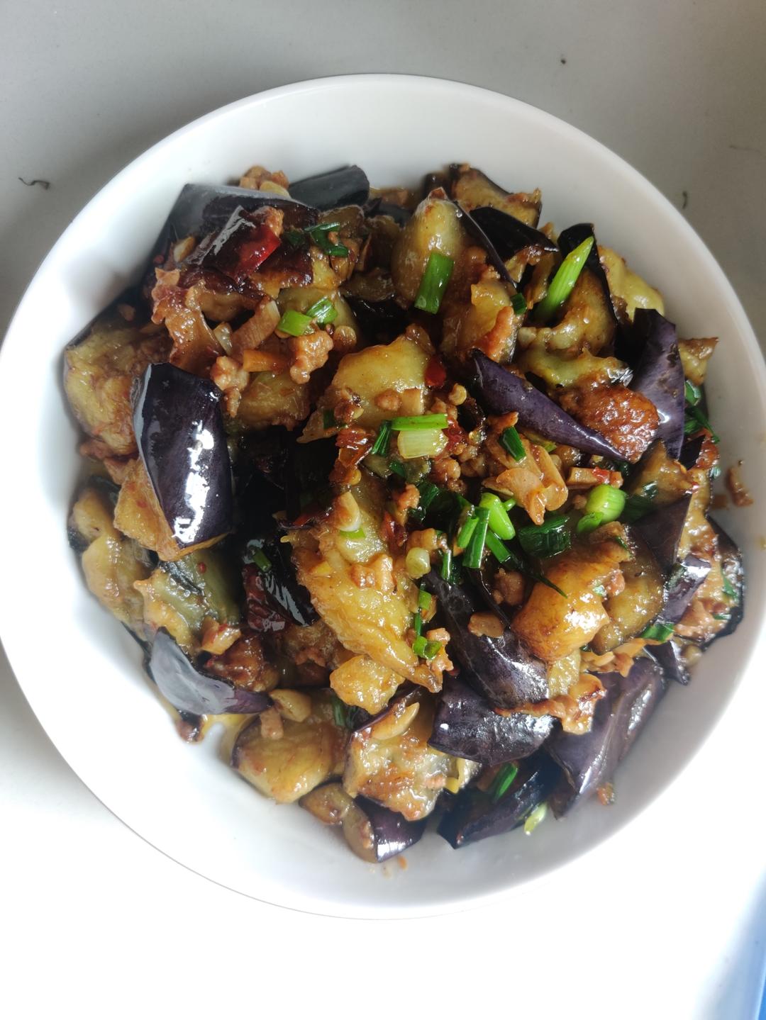 红烧肉沫茄子