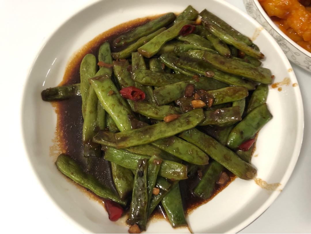 不油炸，素炒四季豆