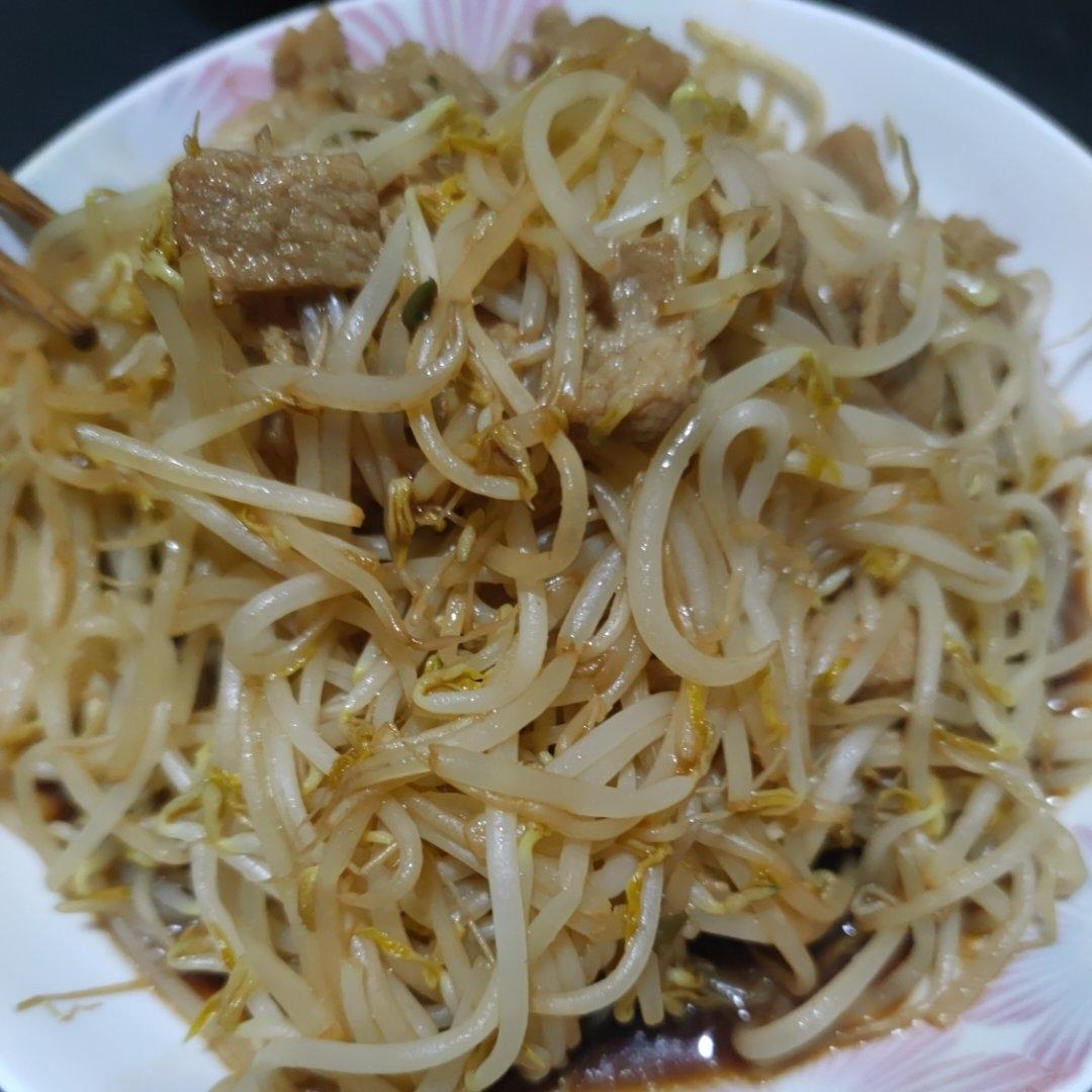 豆芽炒肉-拒绝出水