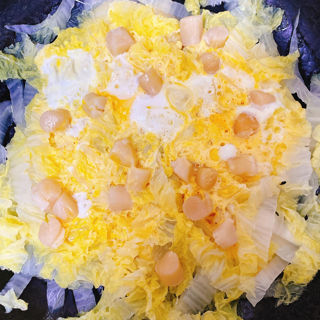 素赛螃蟹----干贝白菜滑蛋