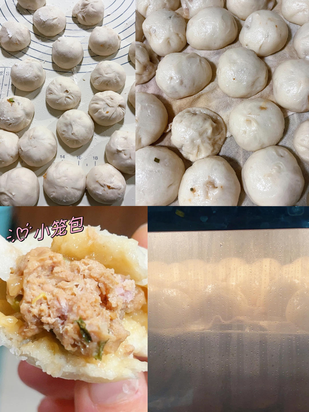 一口一个的鲜肉小笼包