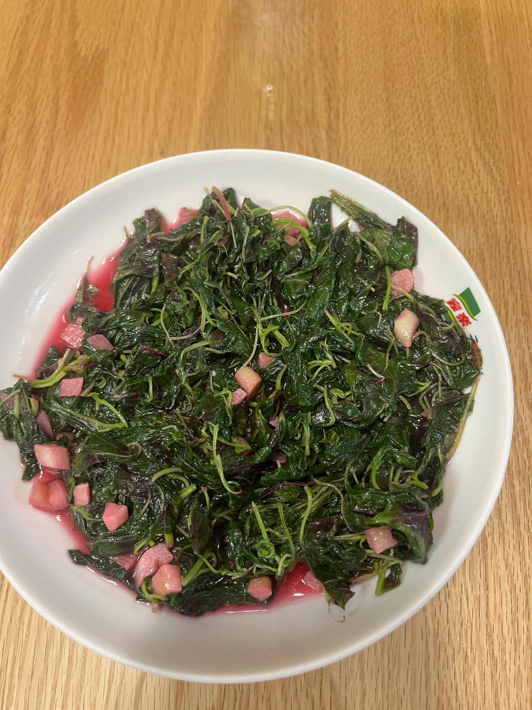 蒜炒红米苋
