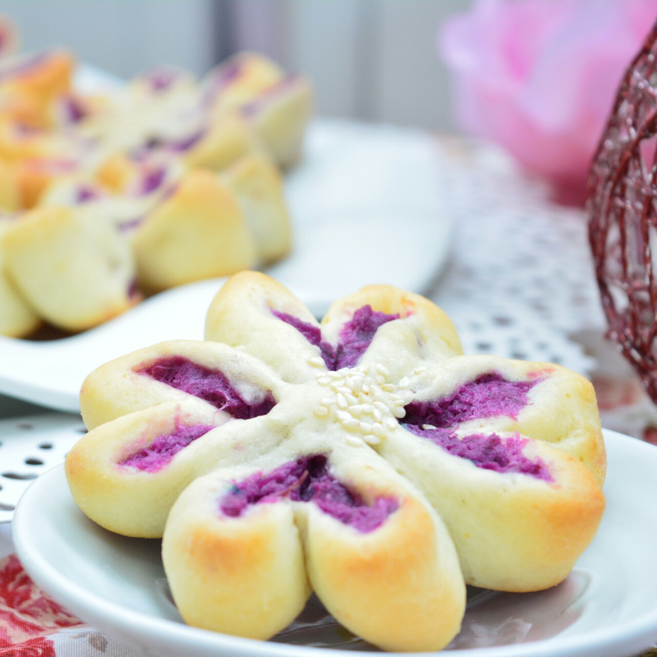 紫薯四叶草面包（汤种法）