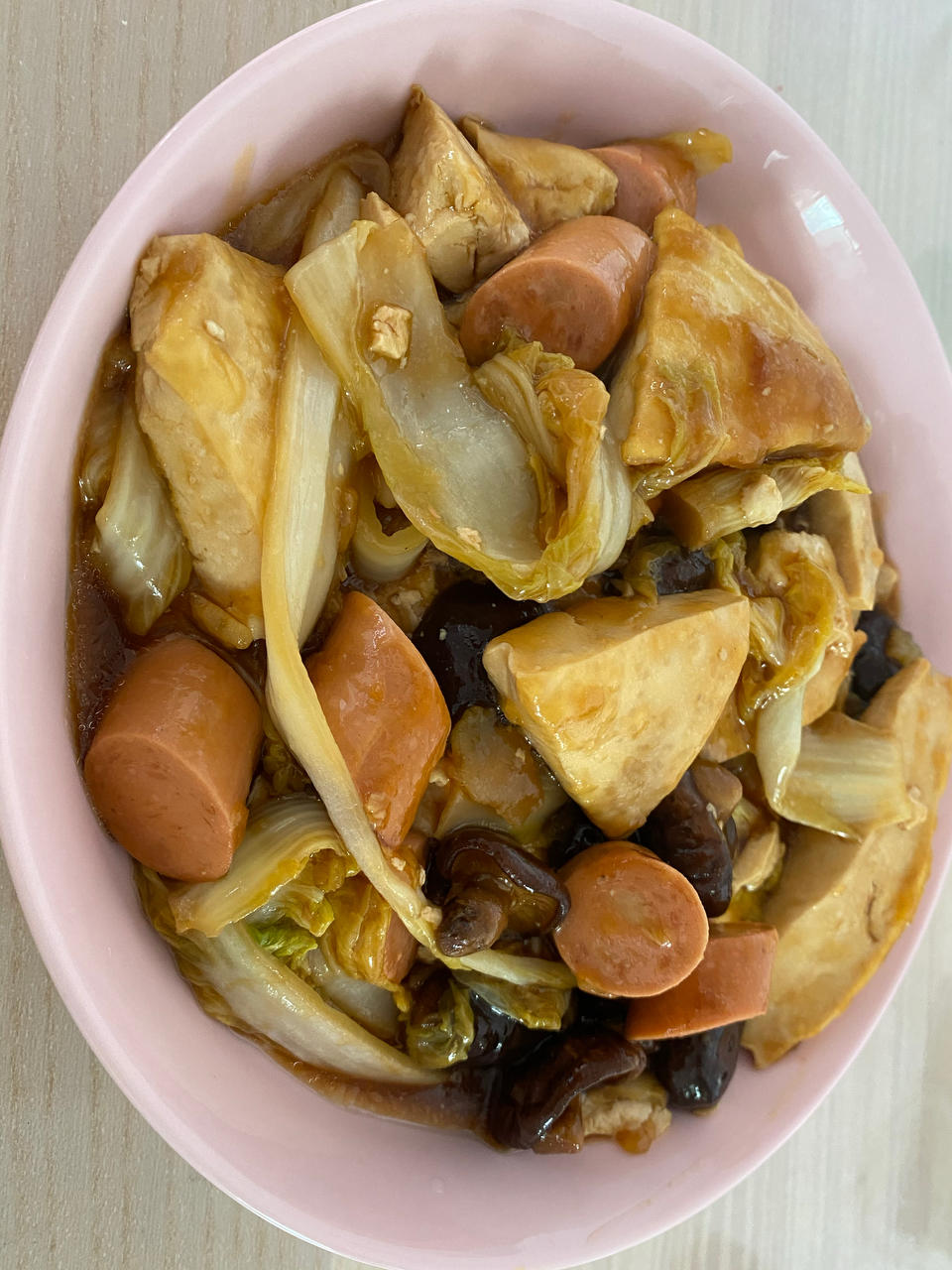 给肉都不换白菜豆腐煲