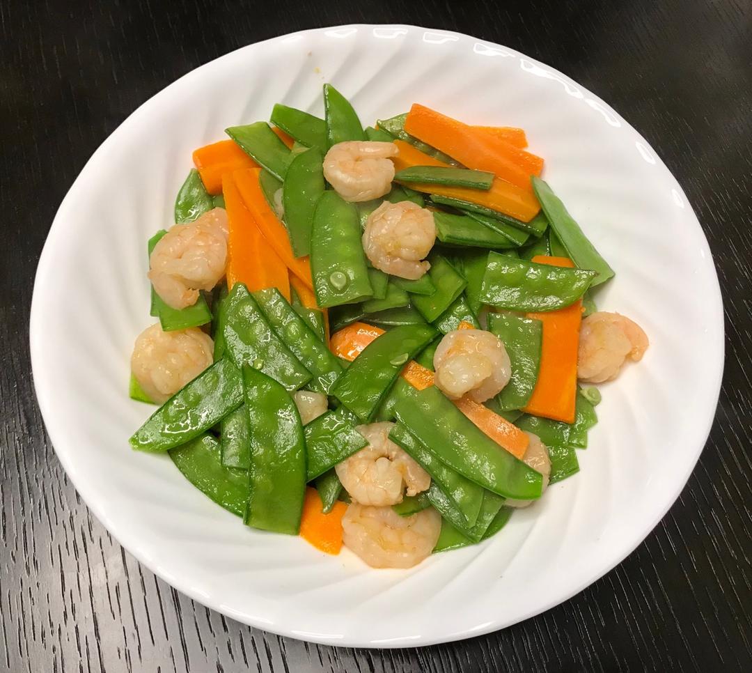 虾仁炒荷兰豆