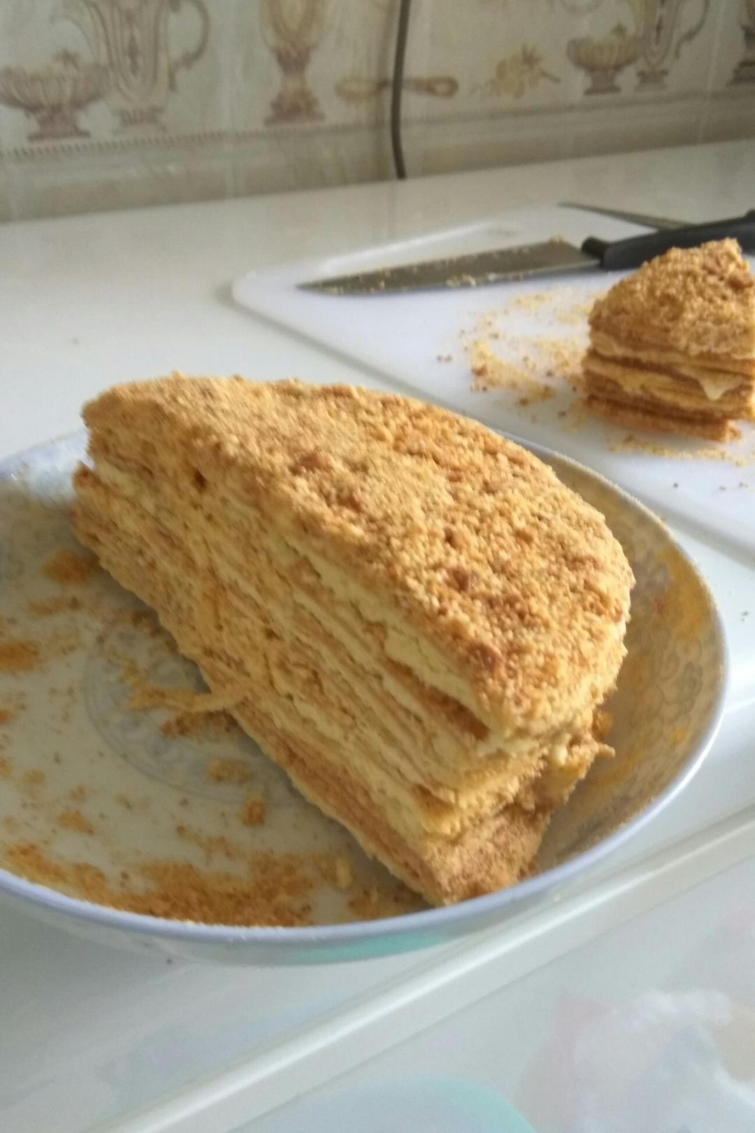 aaa鸣子做的俄罗斯蜂蜜蛋糕 千层蛋糕【又名提拉米苏】