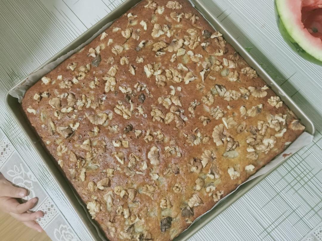 香蕉核桃蛋糕（低油少糖健康版）