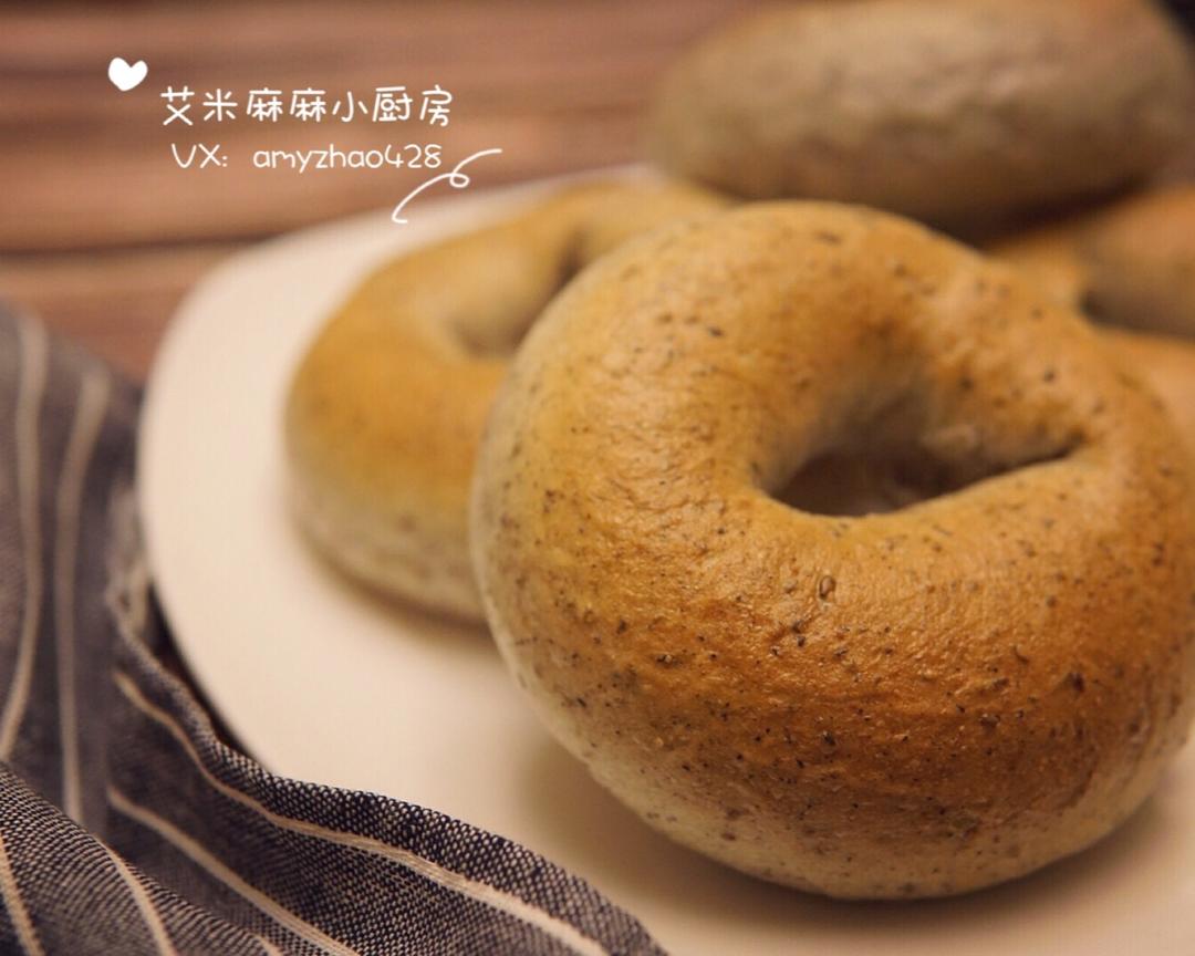 小美版 奇亚籽芝麻全麦贝果的做法
