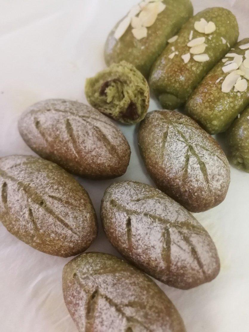 超软抹茶小餐包(低糖低油免揉冷藏发酵)