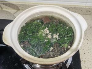 珍珠花菜猪红汤的做法 步骤3