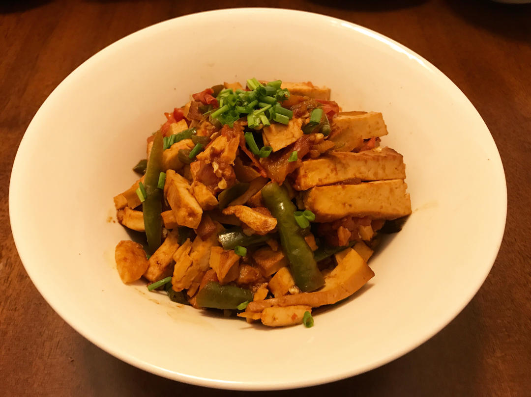 青椒西红柿dú豆腐（贵阳家常系列）