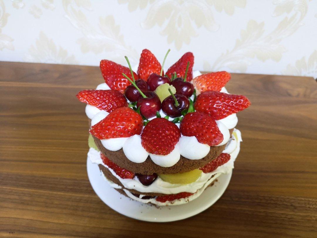 简单美味水果裸蛋糕 无需裱花技巧【视频教学】