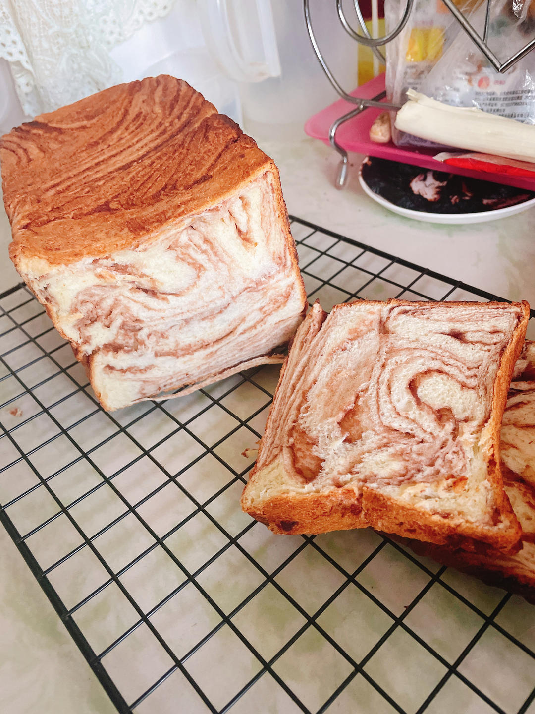 豆沙大理石吐司