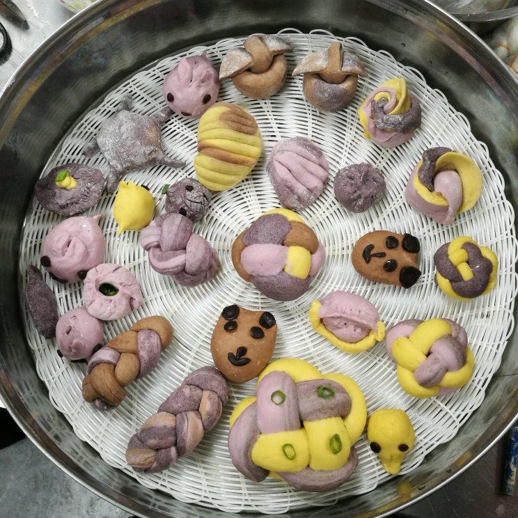 花样卡通果蔬馒头