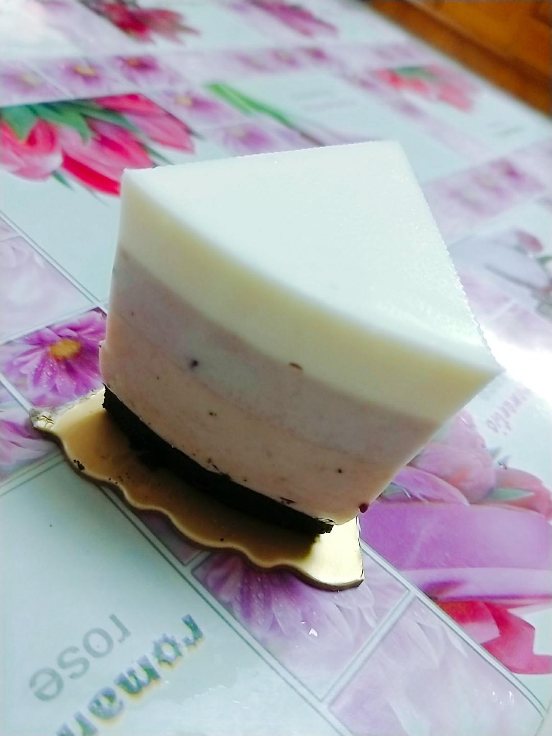 渐变蓝莓冻芝士蛋糕（免烤）