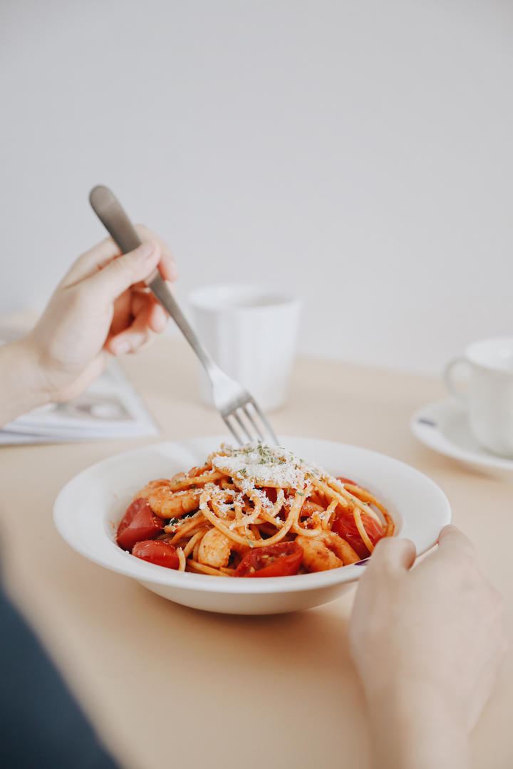 鲜虾番茄意面