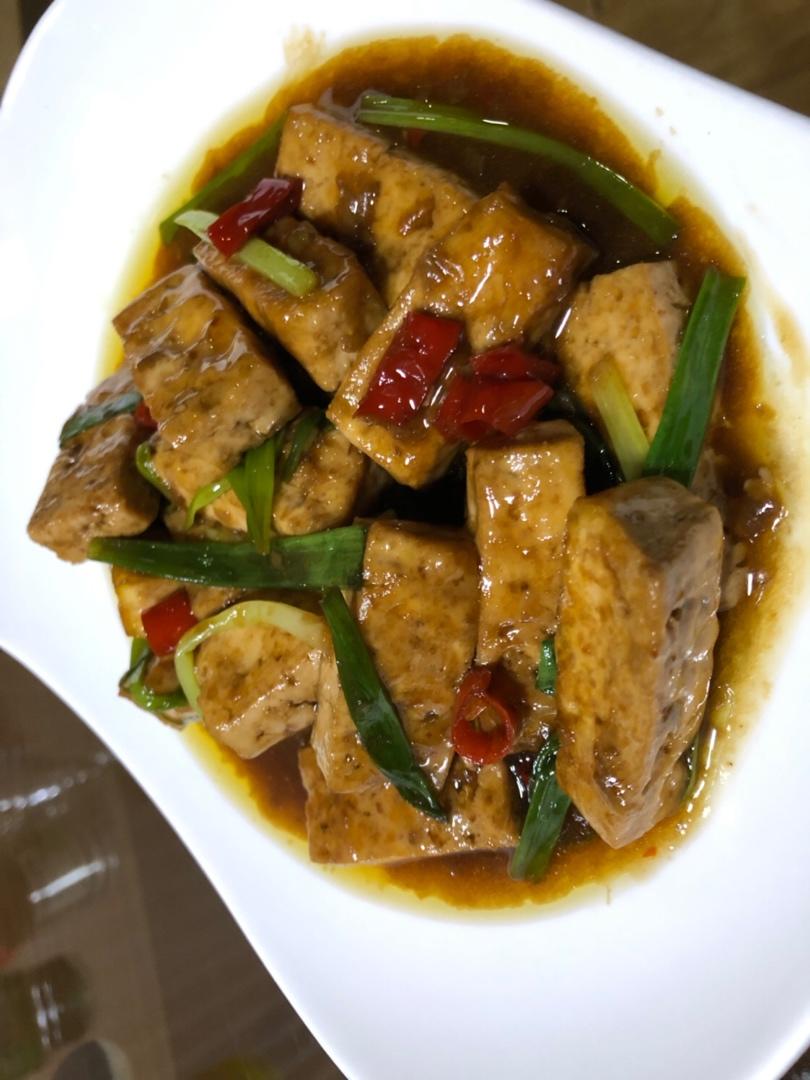 葱烧豆腐
