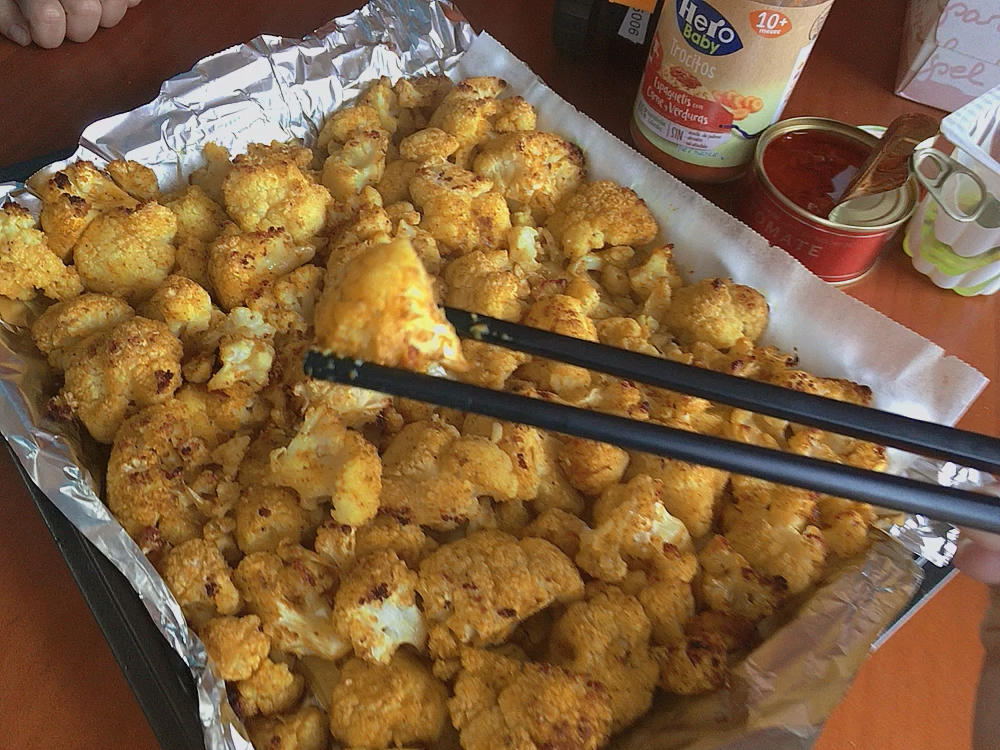 食肉兽的快乐！（生酮keto）低碳者都吃点啥-｛极简派｝！香喷喷！油滋滋！香甜美味的咖喱烤花菜！附烤啥都香的咖喱味烤料！专治不爱吃菜的小孩儿！简单粗暴！懒人快手！