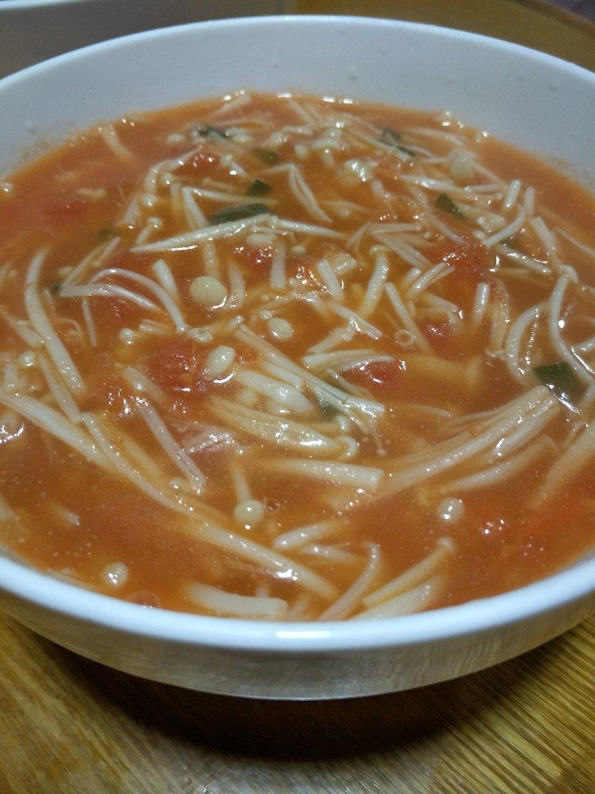 番茄烩金针菇
