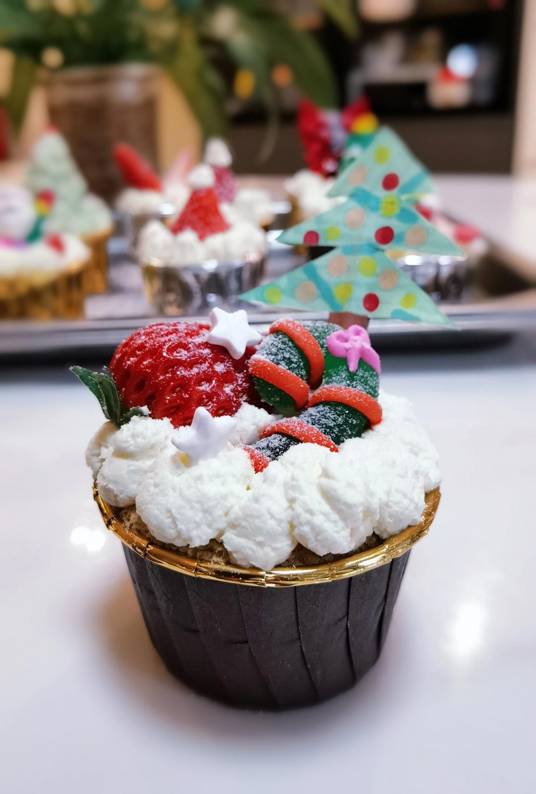 超可爱圣诞主题纸杯蛋糕🎄一次学会9种❗️