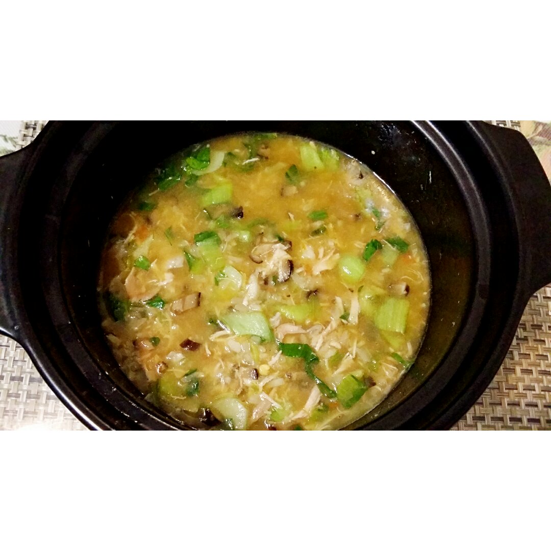 香菇鸡丝粥