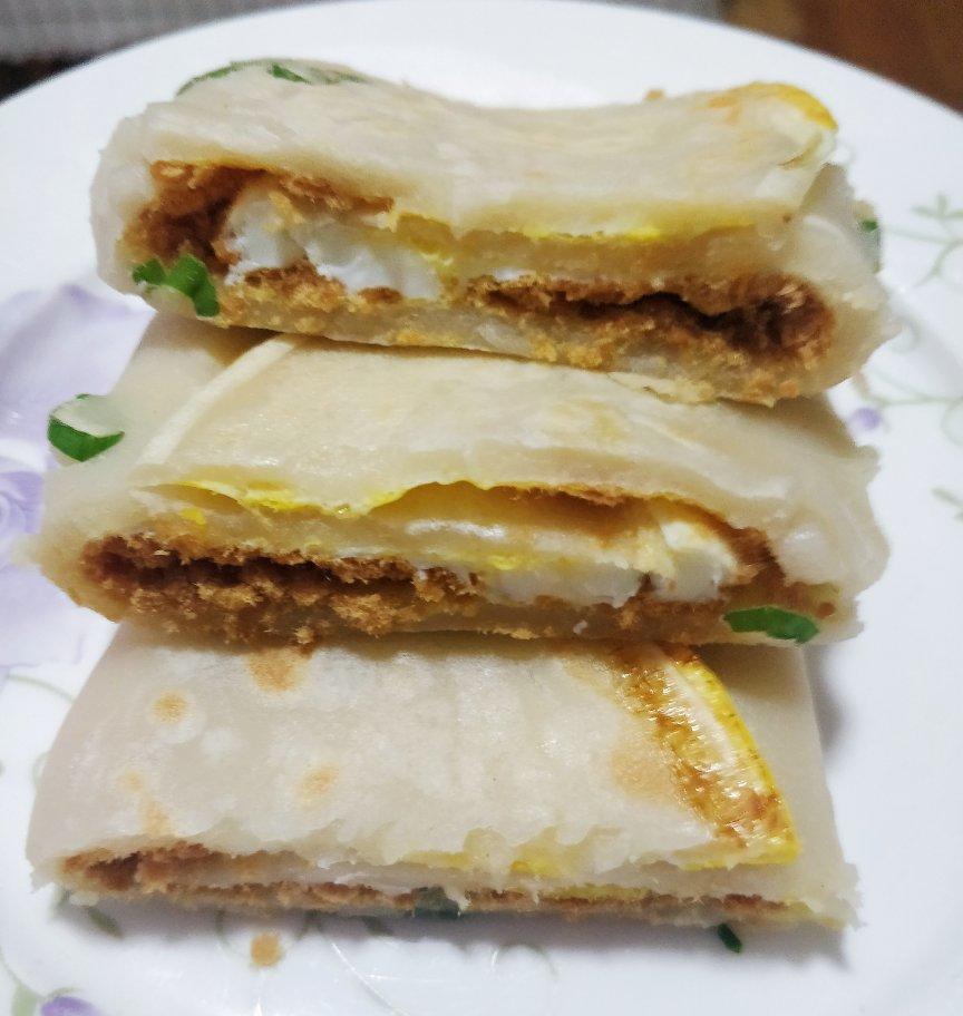 鸡蛋肉松煎饼