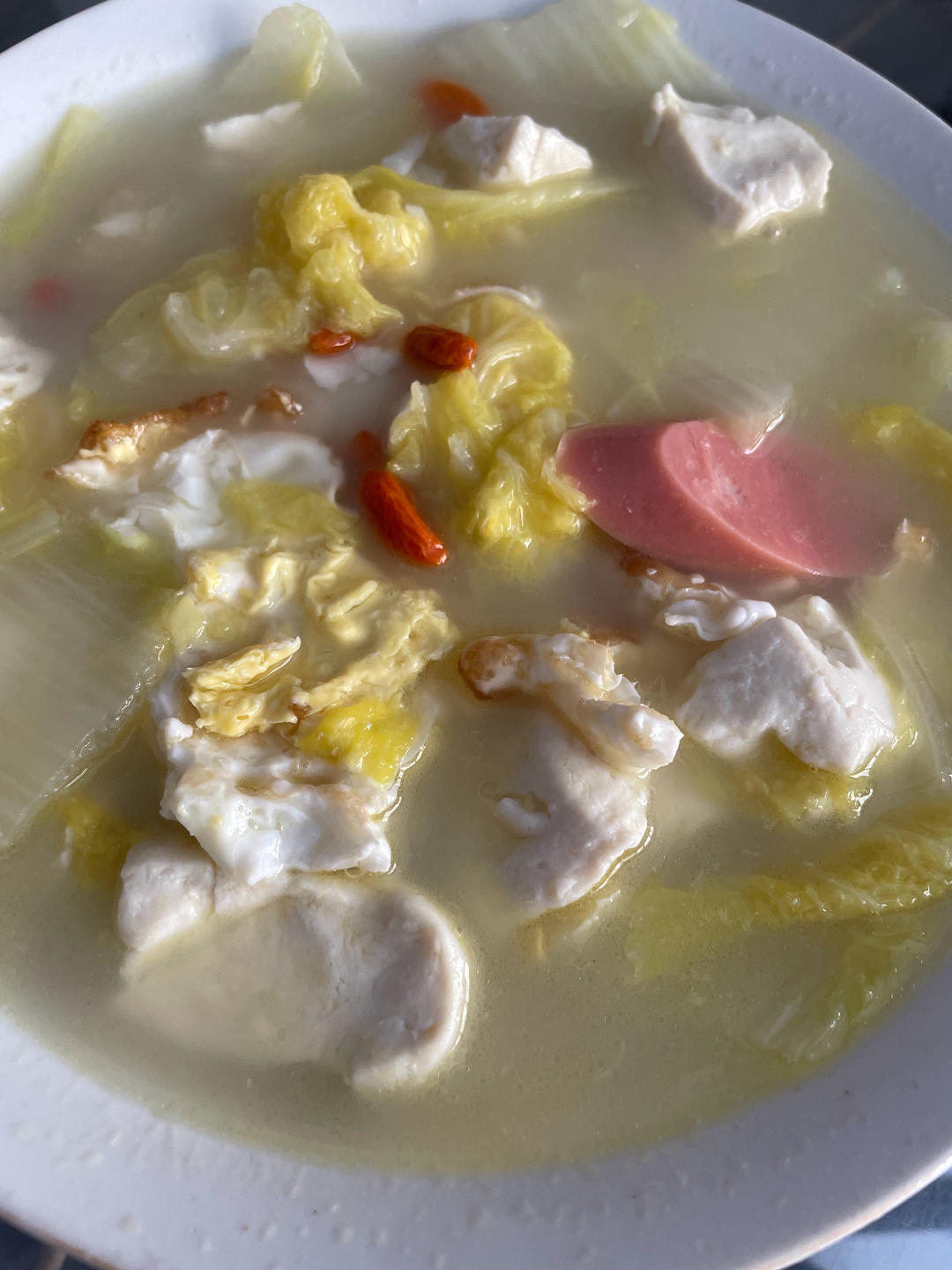 白菜豆腐三鲜汤