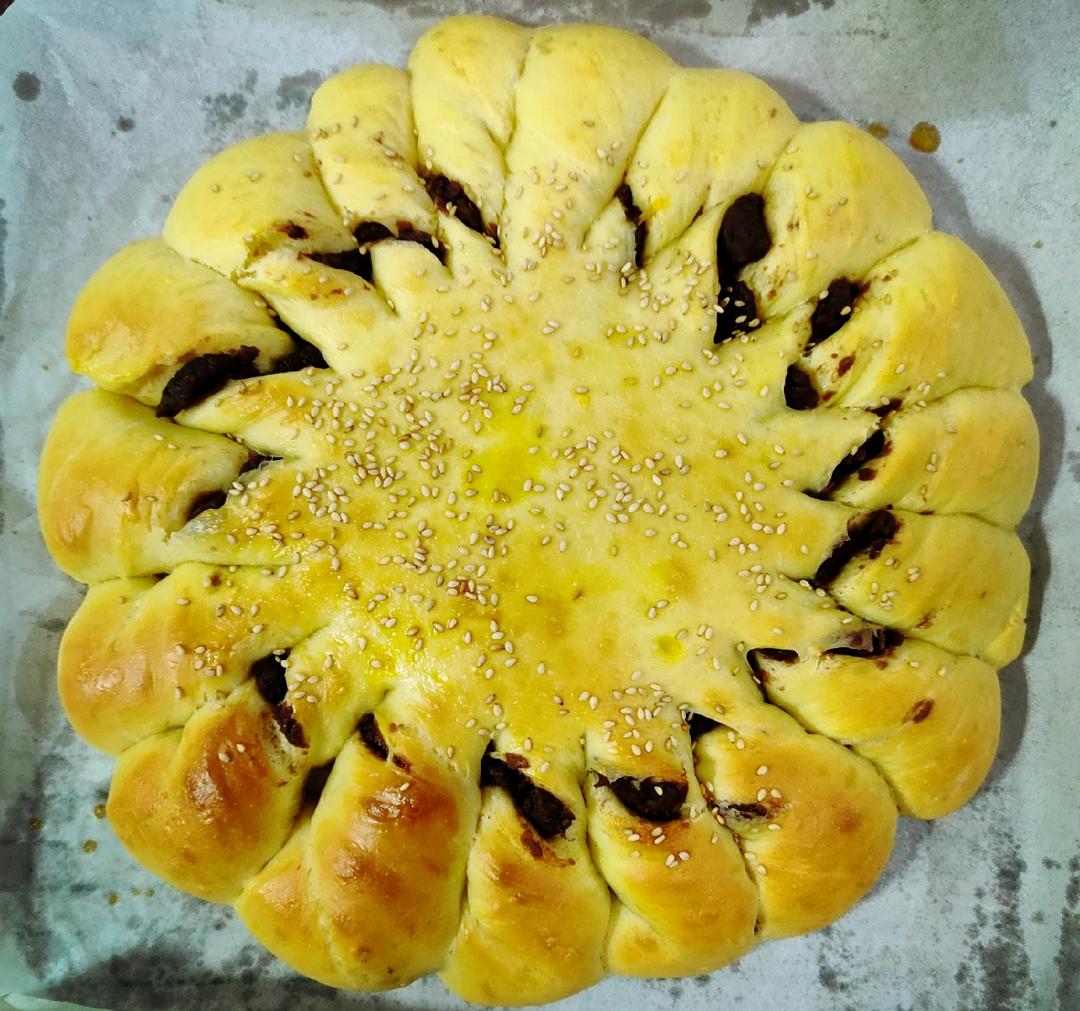 向日葵豆沙面包