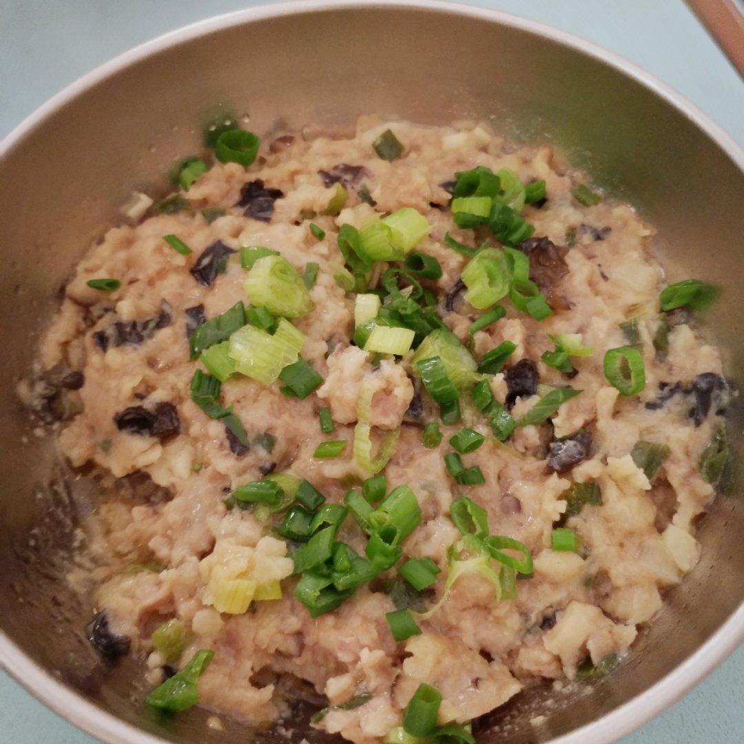 马蹄鲜菇蒸肉饼