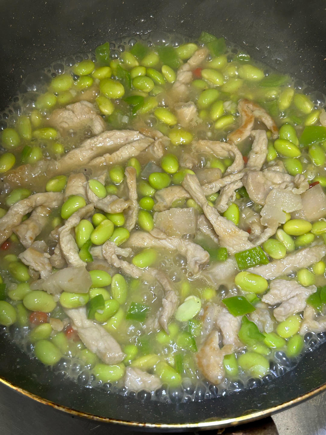 今日菜谱：青豆炒肉