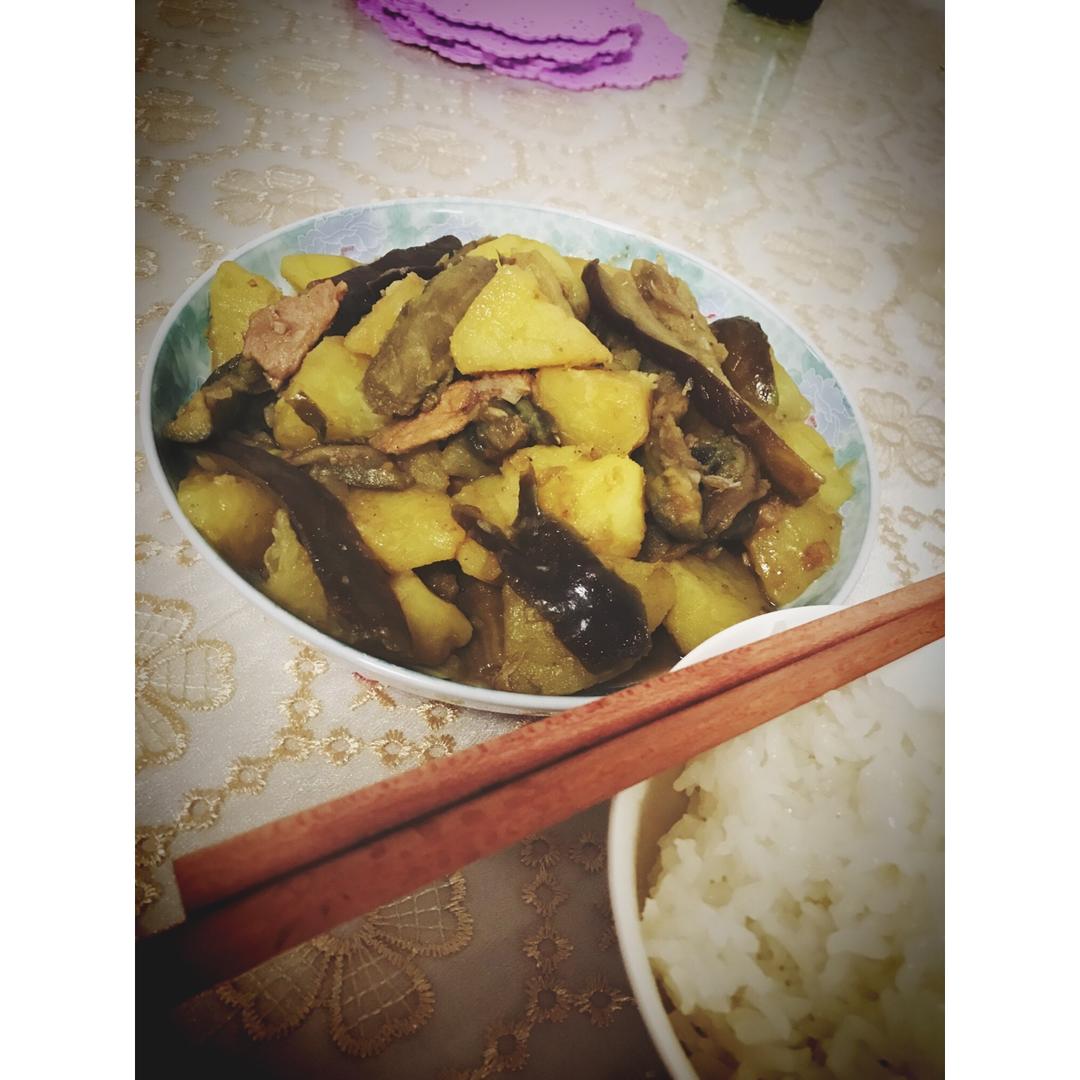 土豆炖茄子