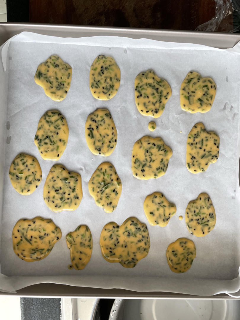 零失败巨简单🔥芝麻香葱薄脆饼