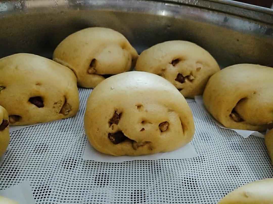 红枣核桃葡萄干黑芝麻红糖馒头