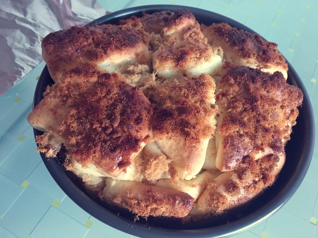 肉松手撕面包—超软会爆浆的面包哟